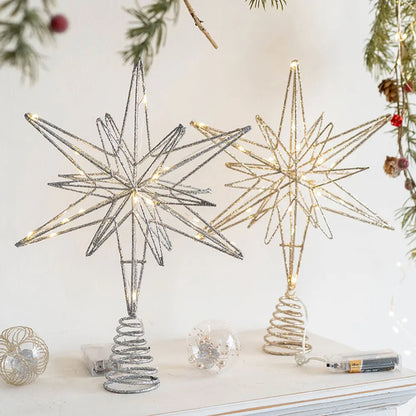 Dazzling LED Star Tree Topper