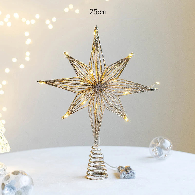 Dazzling LED Star Tree Topper