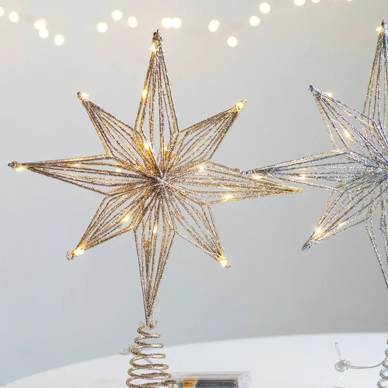 Dazzling LED Star Tree Topper
