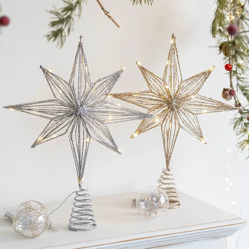 Dazzling LED Star Tree Topper