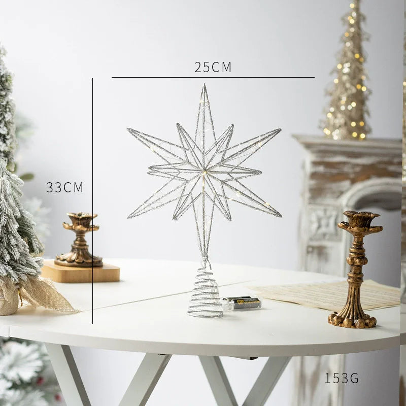 Dazzling LED Star Tree Topper