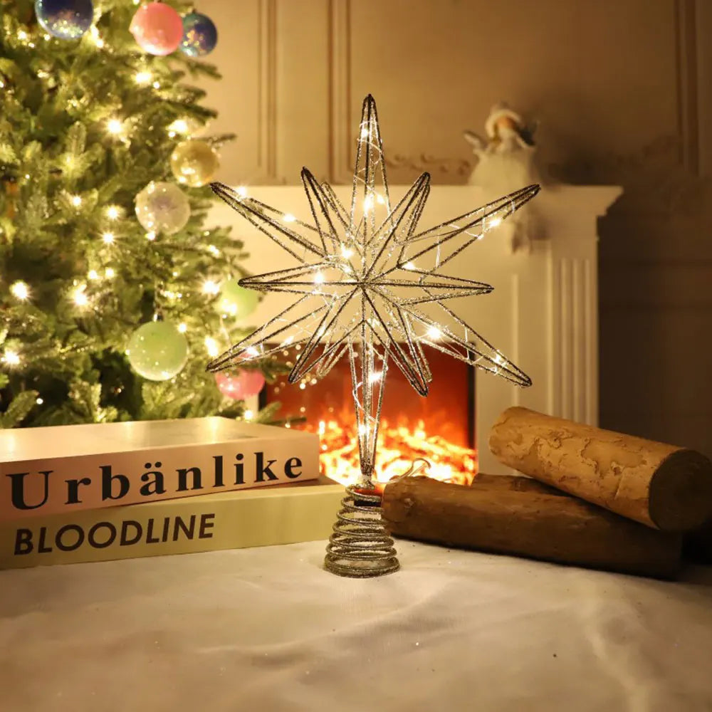 Dazzling LED Star Tree Topper