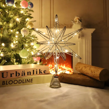 Dazzling LED Star Tree Topper