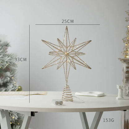 Dazzling LED Star Tree Topper
