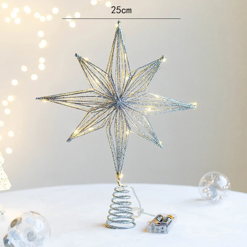 Dazzling LED Star Tree Topper