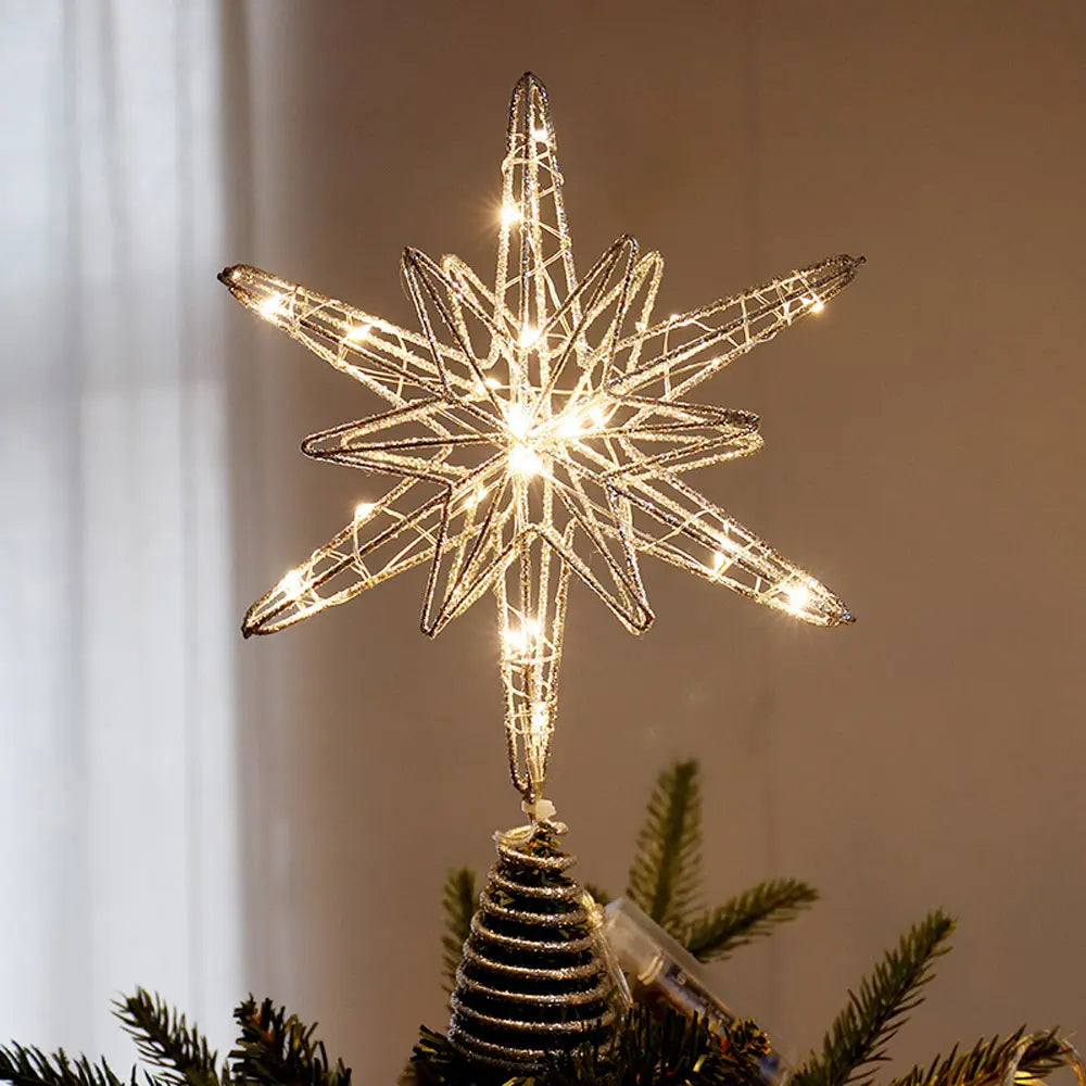 Dazzling LED Star Tree Topper