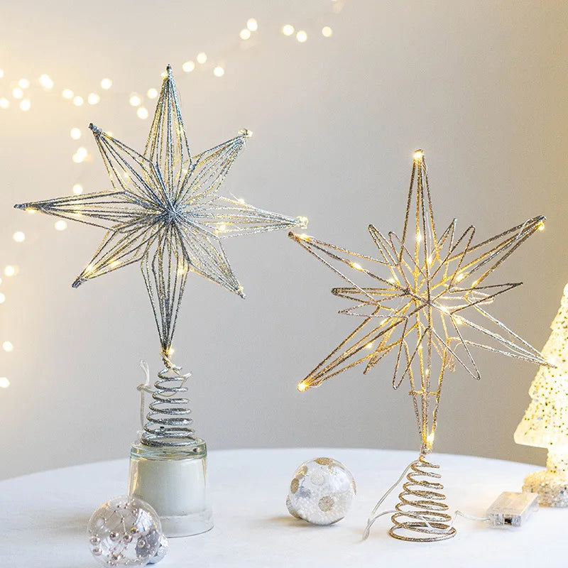 Dazzling LED Star Tree Topper