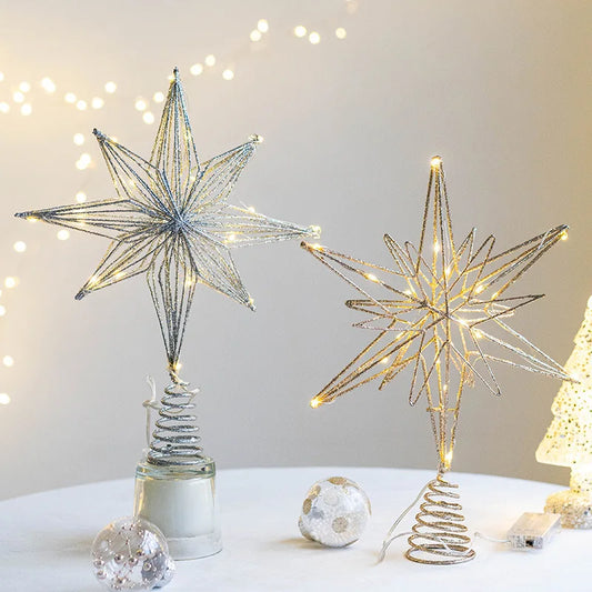 Dazzling LED Star Tree Topper